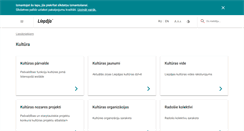 Desktop Screenshot of liepajaskultura.lv